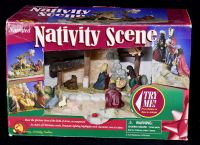 Gemmy Narrated Nativity Scene Illuminated Musical Display Vintage 1999